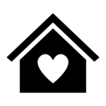 heart in a home icon